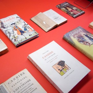 Illustrated Candide covers from the recent exhibit entitled Voltaire: A Sampling from the J. Patrick Lee Collection.