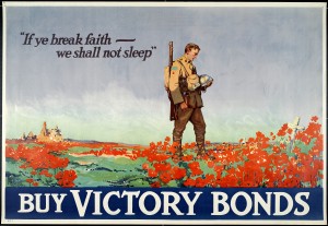 "If Ye Break Faith - We Shall Not Sleep" war poster by Frank Lucien Nicolet (1887-?) .