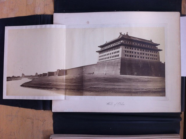 Photo Felice Beato “Walls of Pekin”, from the China-India-Persia portfolio in a collection of 19th-century photographs at Rare Books and Special Collections, McGill University Library