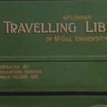 Close up of writing on McGill Travelling Libraries van.
