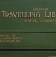 Close up of writing on McGill Travelling Libraries van.