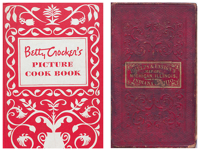 Two rare cookbook covers side by side.
