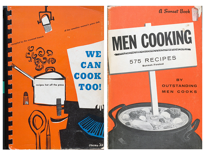 Two rare cookbook covers side by side.