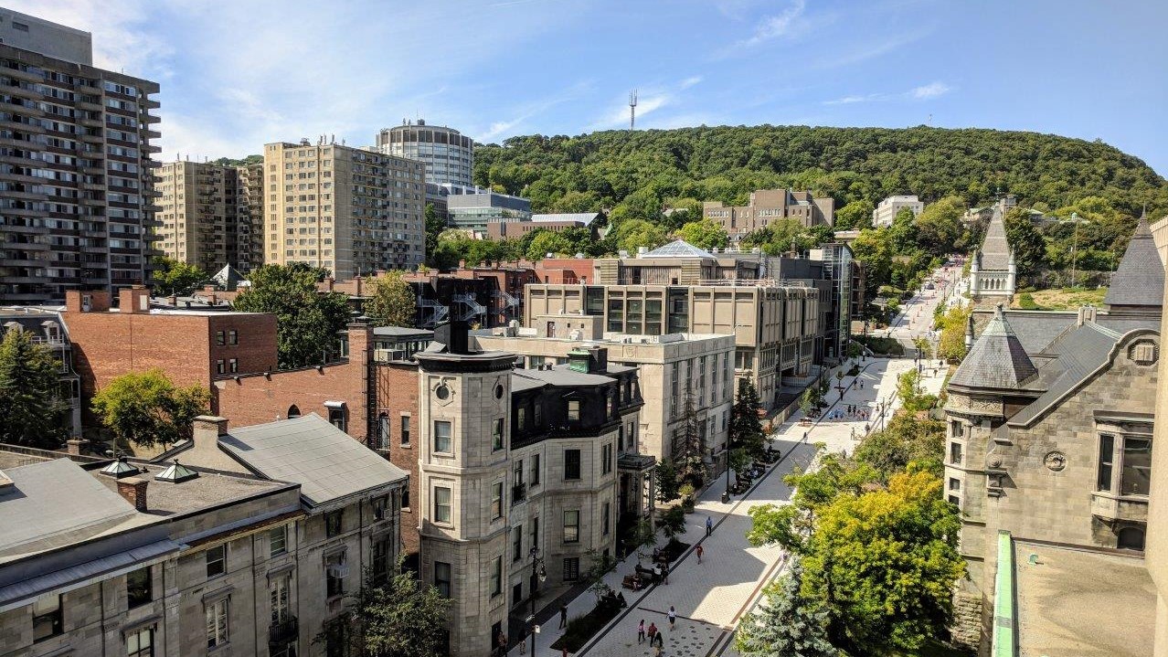 View of Mount Royal from the 6th floor of the McLennan Library Building