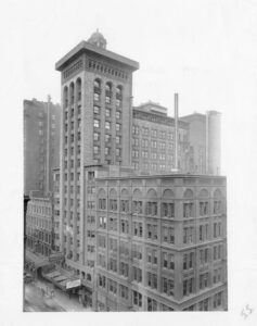 Chicago Architectural Photographic Co., Schiller Building, Exterior, Ryerson & Burnham Archives Archival Image Collection, Richard Nickel Archive, 2010.6. 201006_130B_110422-05.jpg