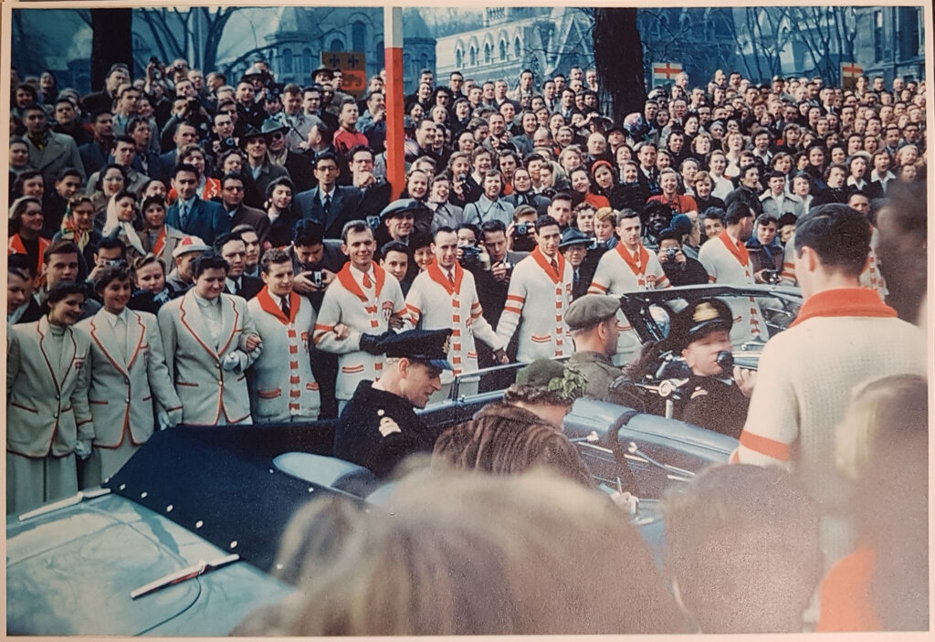 Visite de la princesse Élizabeth et du prince Phillip à McGill (Archives de l’Université McGill, MG4319/2004-0001.04.5)