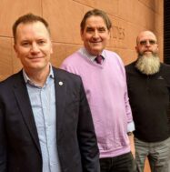 Group shot of Joseph Hafner, Daniel Boyer and Louis Houle