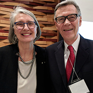 Renowned author Louise Penny with Donald Walcot at the 2018 MacLennan Lecture