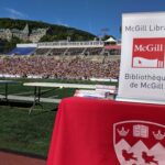 Library table at Discover McGill (Molson Stadium), 2019