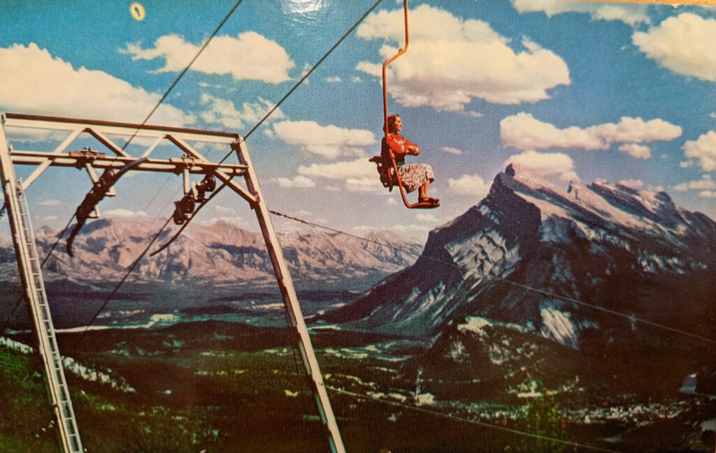 woman on a chairlift