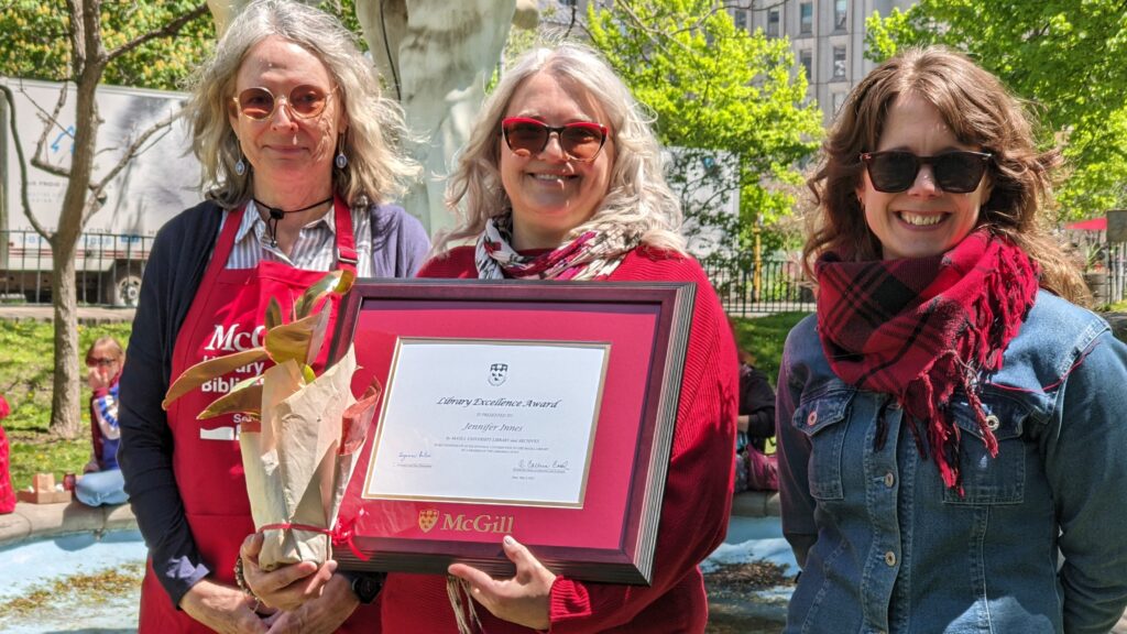 Left to right: Dean Colleen Cook, Jennifer Innes and one of Jennifer's nominators, Jessica Lange