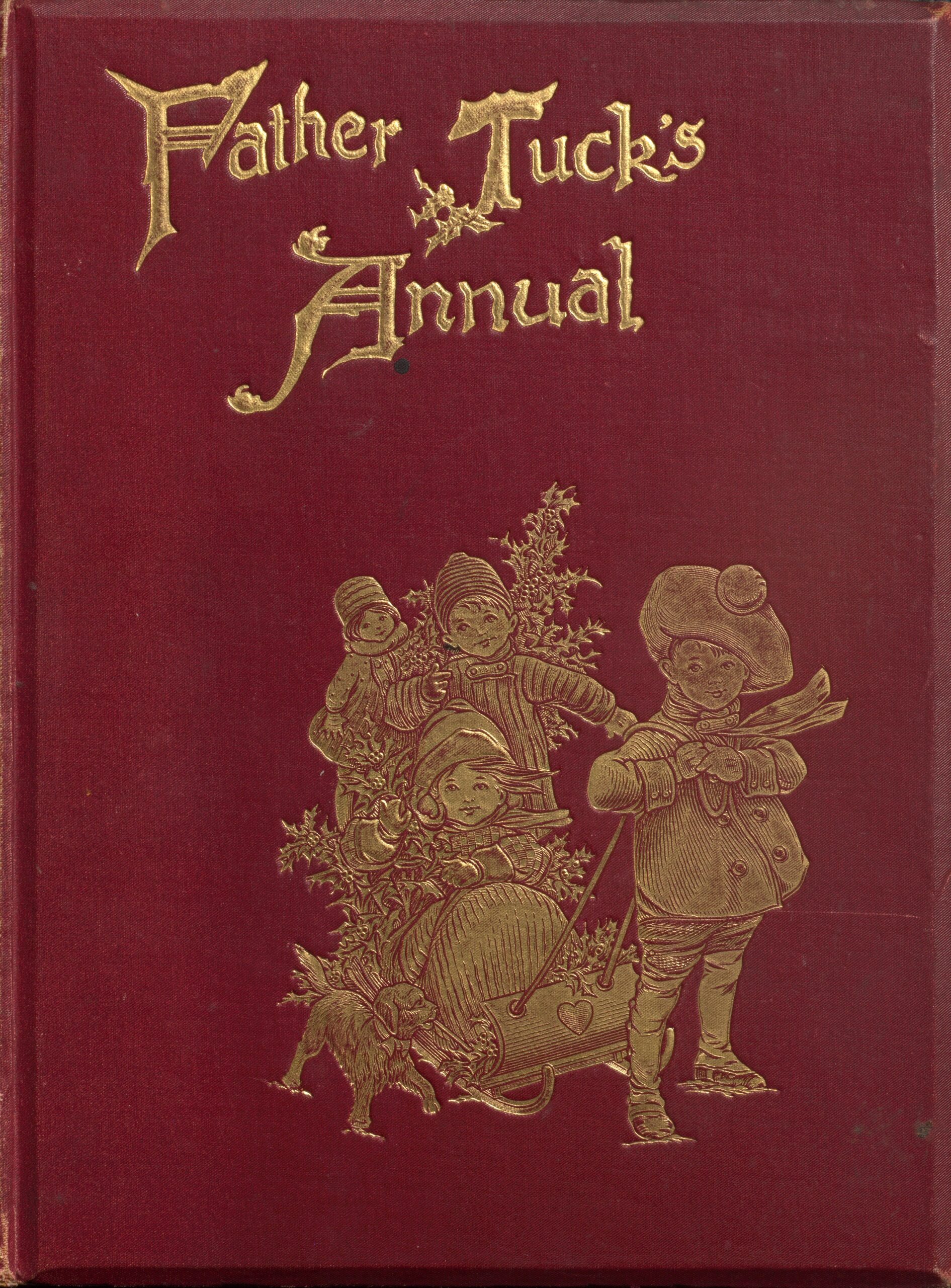 Father tuck's annual in gold on maroon book cover