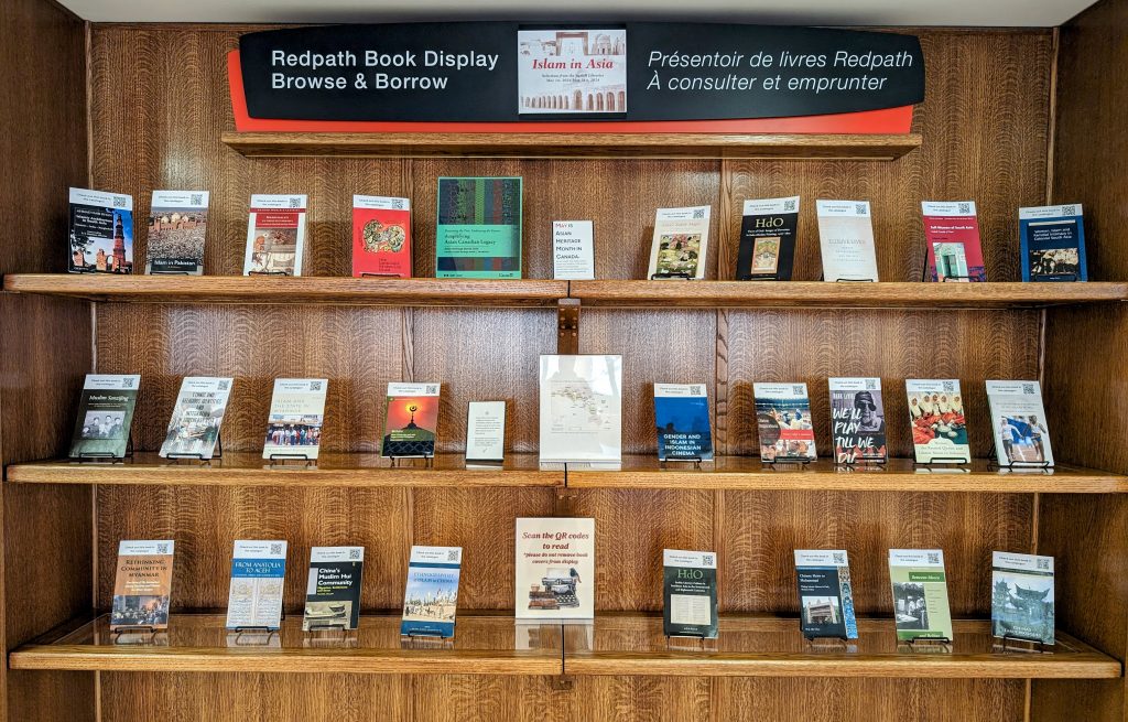 Cover images of a selection of Asian History Month books are also on display in the Redpath Library building from May 1st to May 30th.