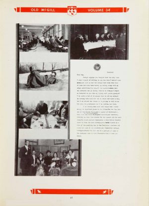 Letter from Orvil (student) to folks back home. Correspondence featured in Old McGill Yearbook 1931.