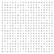 Crossword letters from puzzle in square