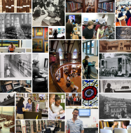 Collage of library photos from different time periods